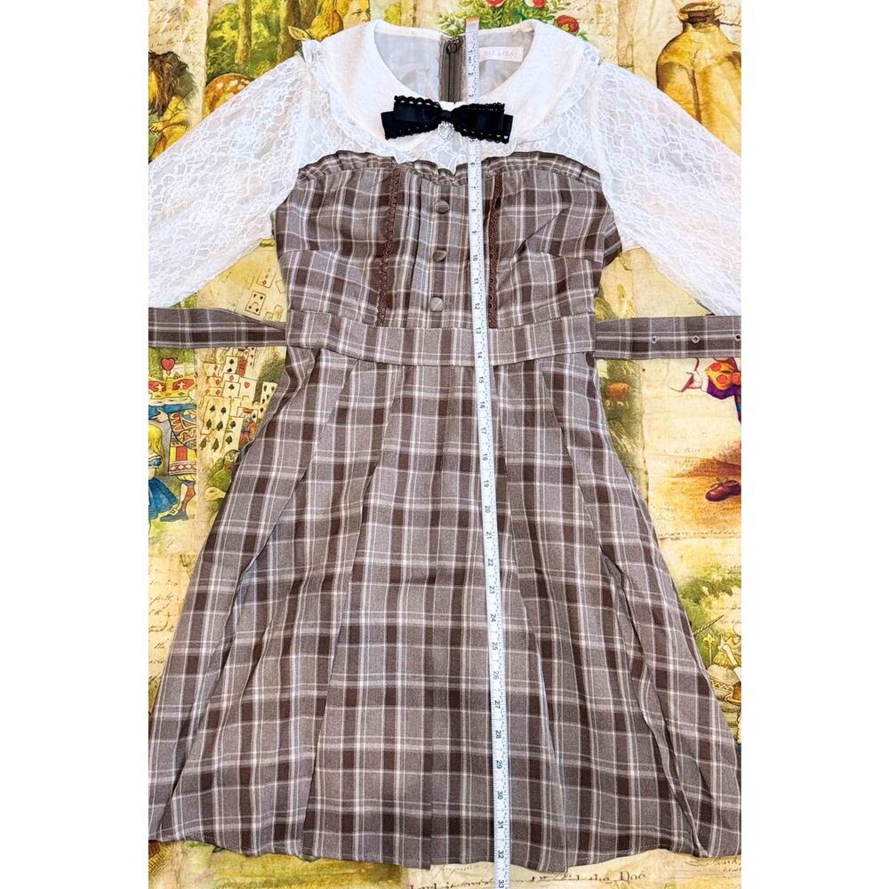 Liz Lisa Lace Pleated Heart Belt Dress Jfashion Gyaru Himekaji Coquette Japan - Picture 13 of 16